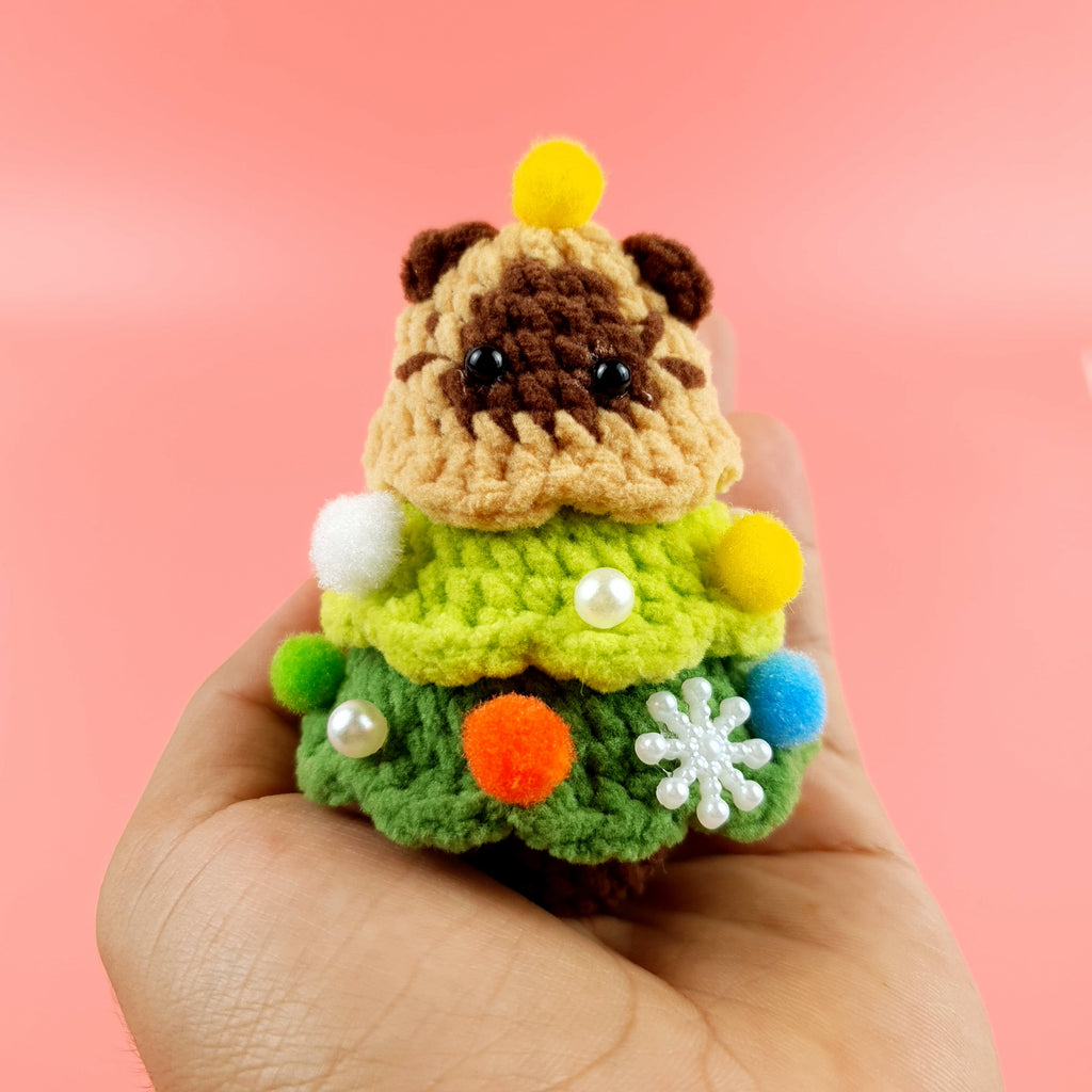 Christmas Siamese Crochet Pattern PDF, Cat Christmas Tree Amigurumi