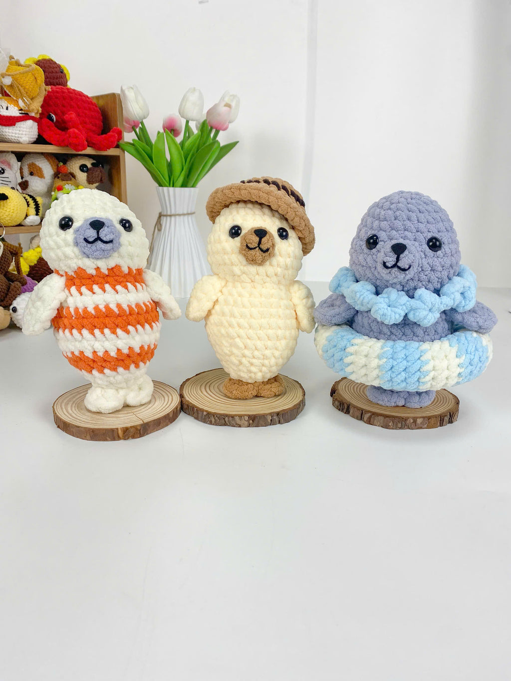 Seal Amigurumi Crochet Pattern Bundle: 3-in-1 Plush Toy Set (PDF Tutorial)