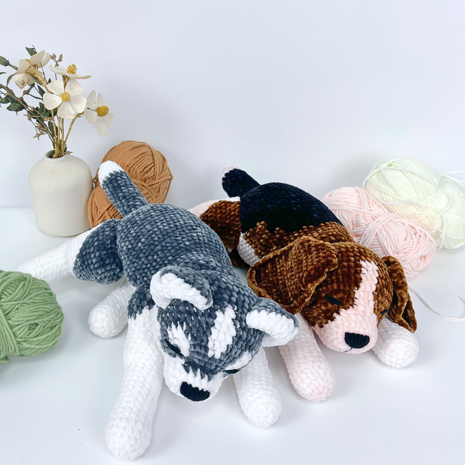 Dog Crochet Pattern Bundle: Amigurumi Puppy Set (English PDF Tutorial)