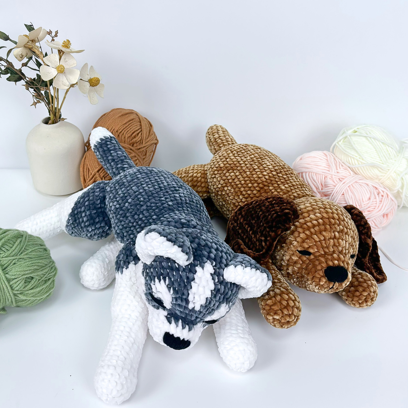 Dog Crochet Pattern Bundle: Amigurumi Puppy Set (English PDF Tutorial)