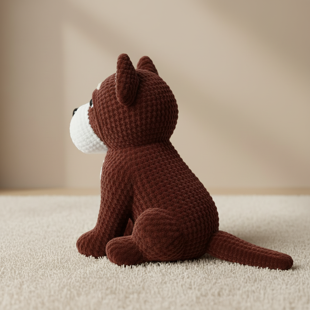 Crochet dog pattern, Pitbull Amigurumi dog pattern, dog stuffed animal crochet pattern