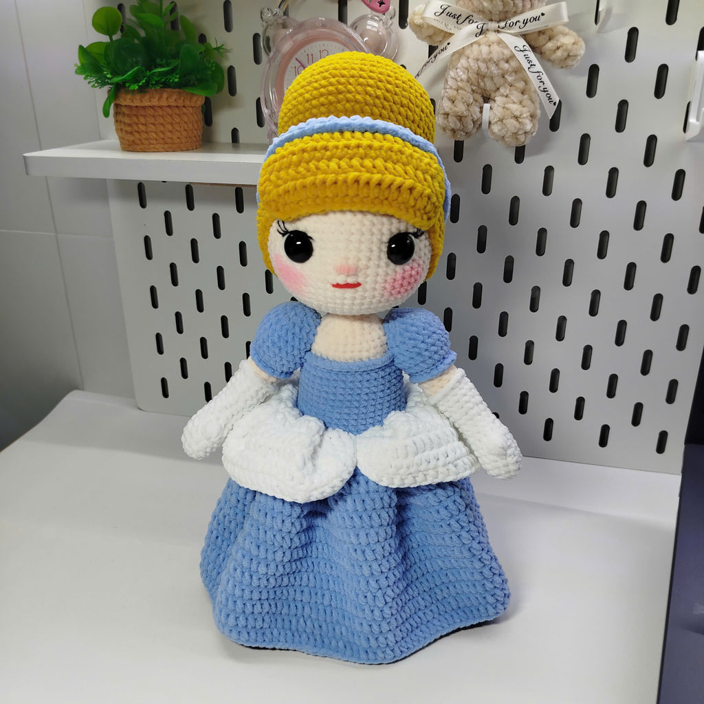 Easy Crochet Cinderella Doll Pattern – Amigurumi Princess, English Amigurumi Pattern for Beginners