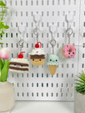 Crochet Dessert Keychain Pattern: Cake, Cupcake, Ice Cream, Donut (PDF)