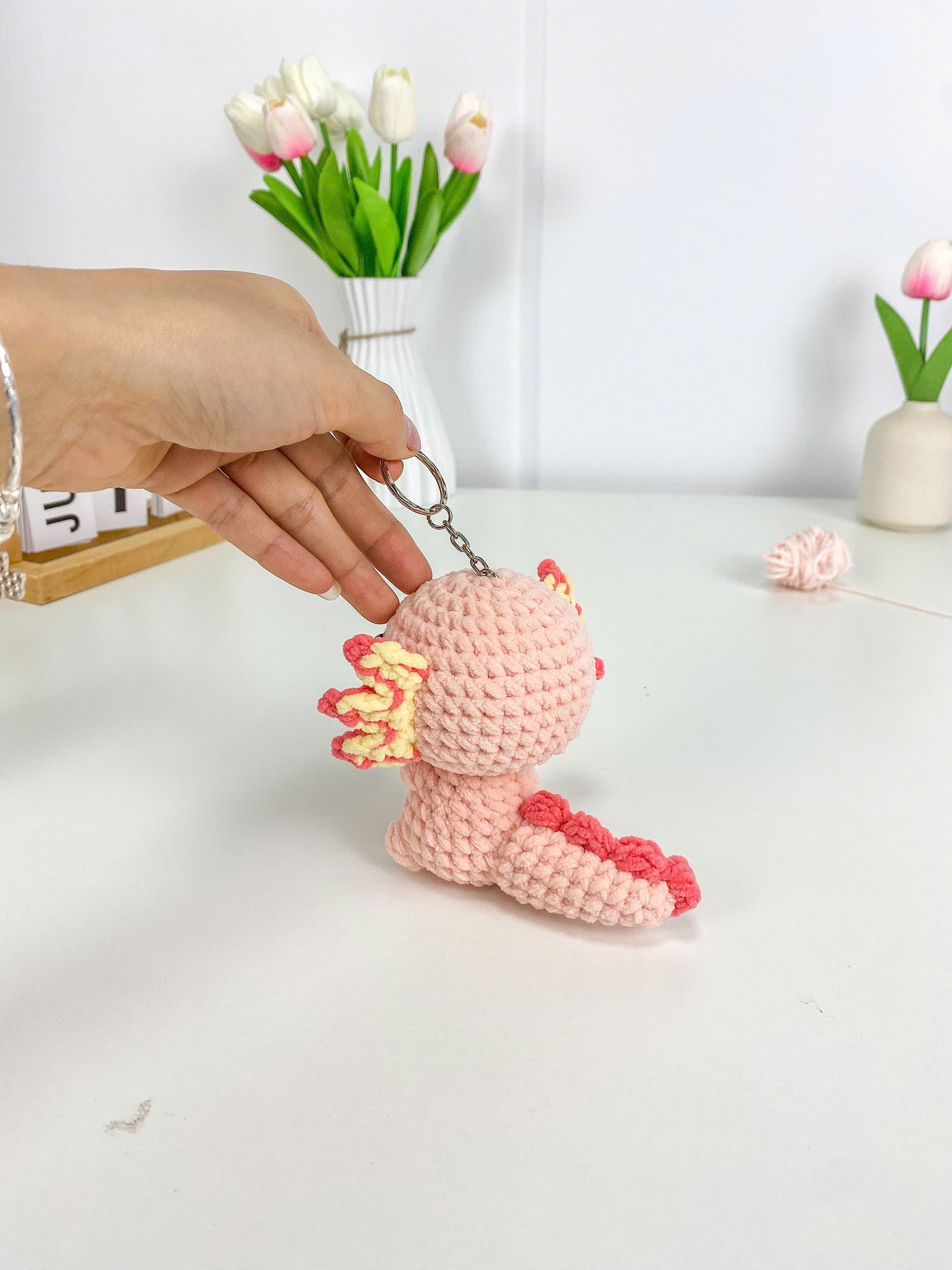 Dragon Keychain Crochet Pattern: Amigurumi Plush Toy Set (PDF Pattern)