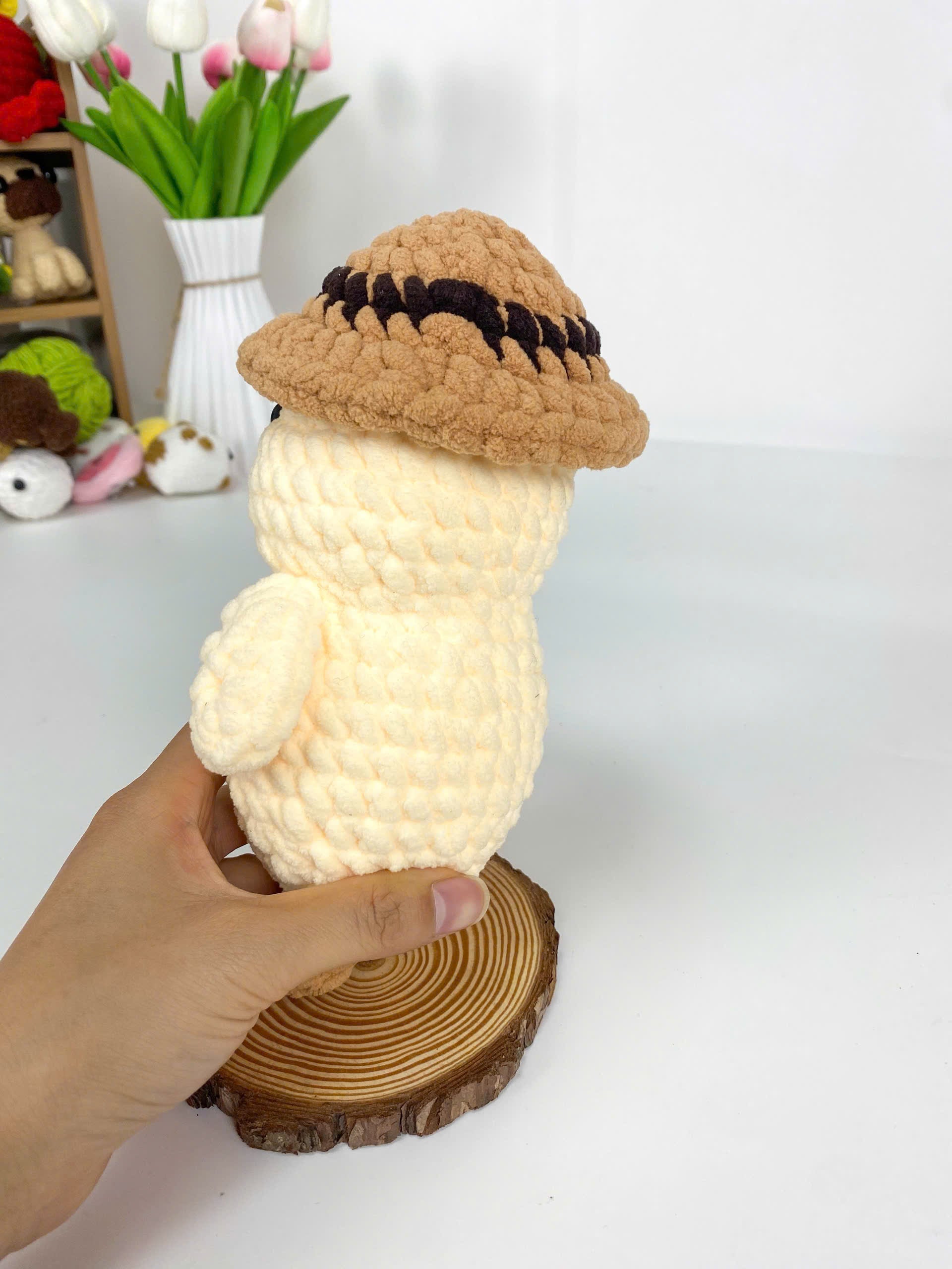 Seal Wearing A Hat Amigurumi Crochet Pattern, Stuffed Animal (PDF Tutorial)