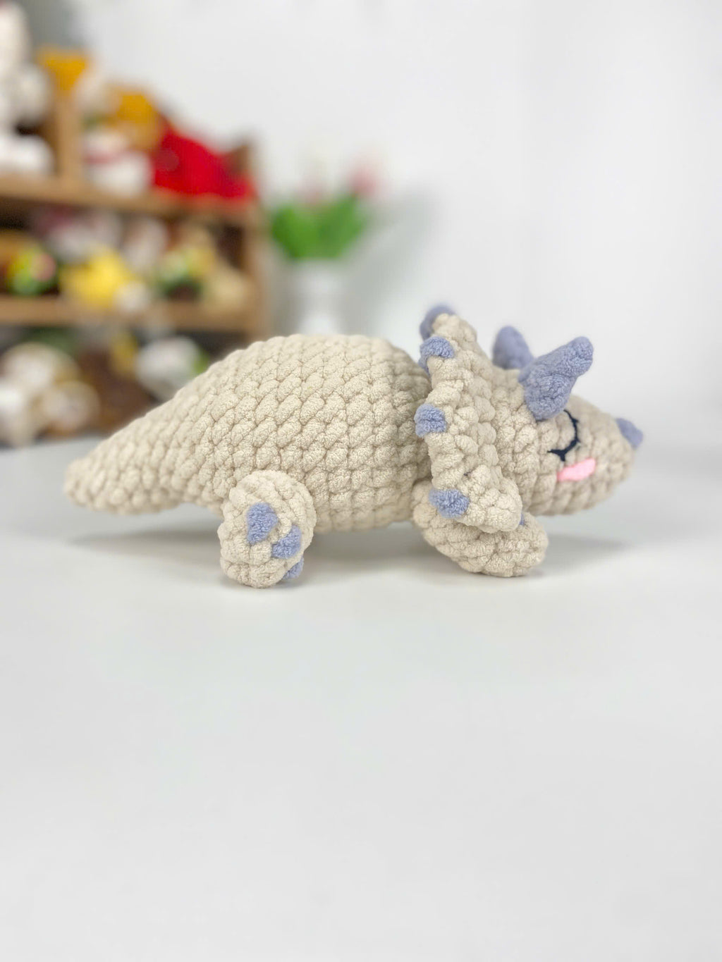 Triceratops Crochet Pattern: Beginner Friendly Amigurumi Dinosaur (PDF Pattern)