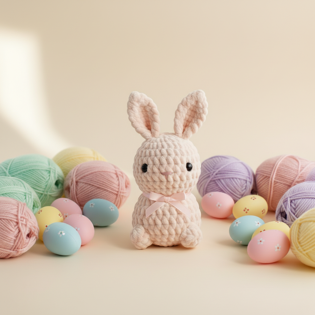Bunny Crochet Pattern, Rainbow Bunny Amigurumi, Cute Easter Bunny Crochet, bunny crochet, Beginner Crochet Toy