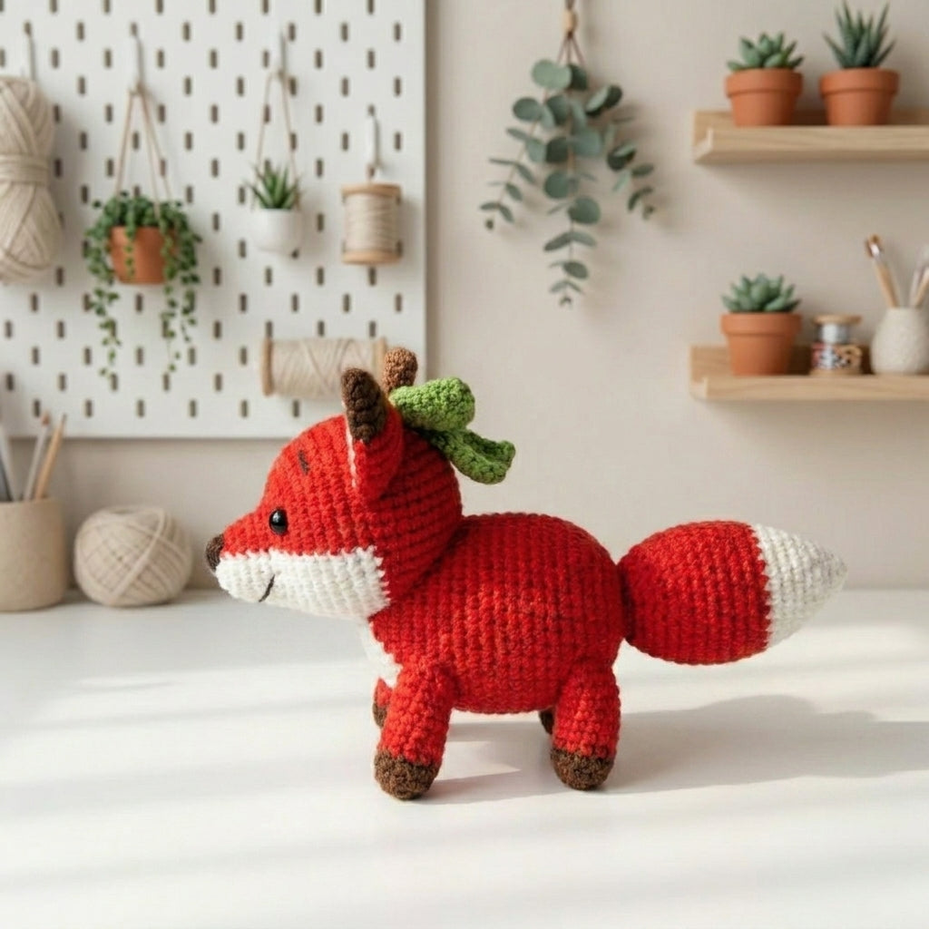 Fox Apple Crochet Pattern PDF, Cute Fox Amigurumi Pattern, Woodland Animal Crochet Tutorial