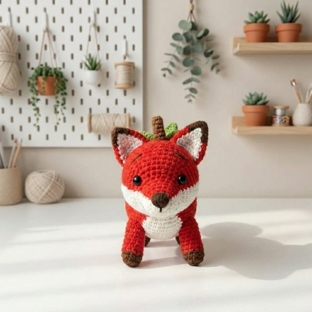 Fox Apple Crochet Pattern PDF, Cute Fox Amigurumi Pattern, Woodland Animal Crochet Tutorial