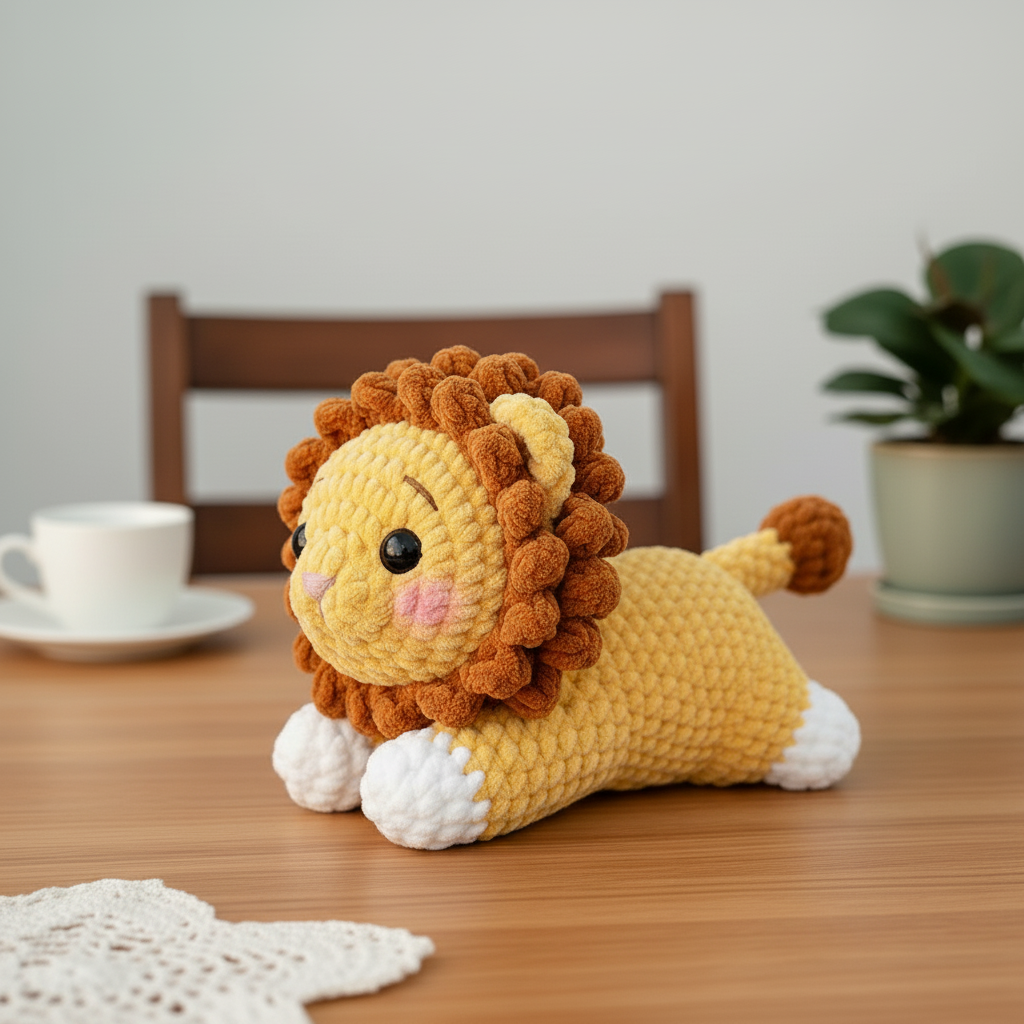 Lion Crochet Pattern, Cute Lion Amigurumi, Easy Crochet Animal Pattern
