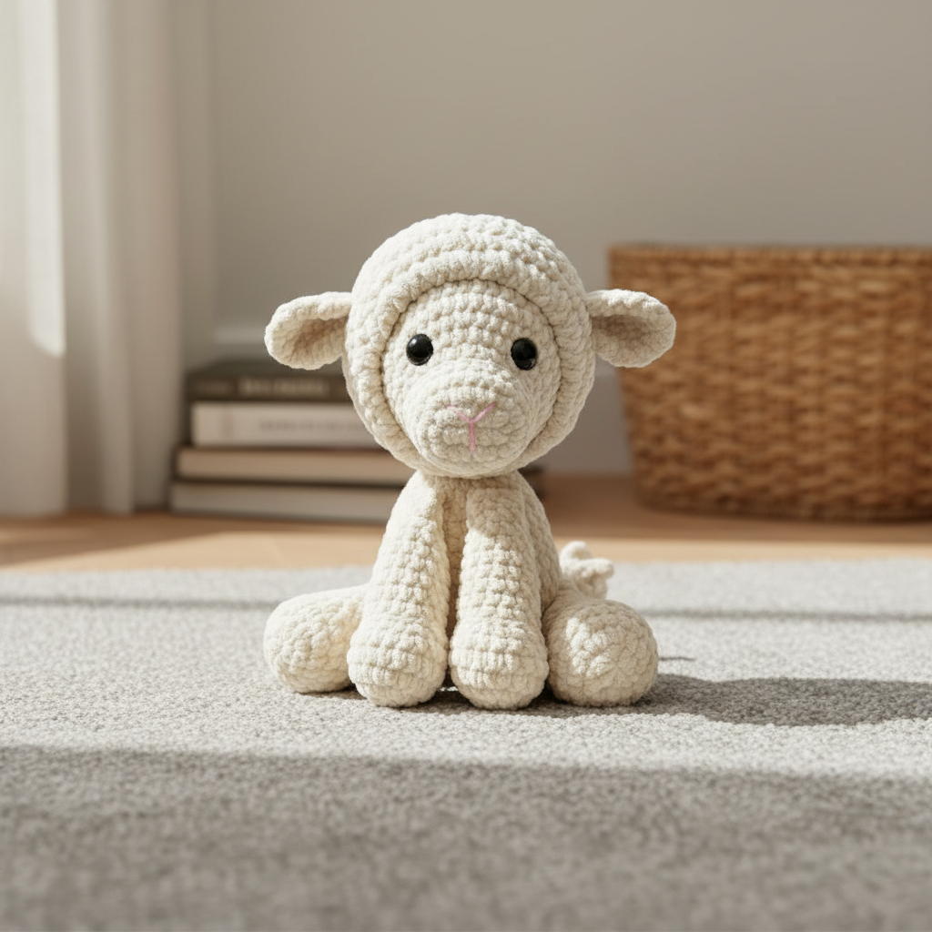 Sheep Crochet Pattern, Amigurumi Lamb Plush Toy (PDF Pattern)