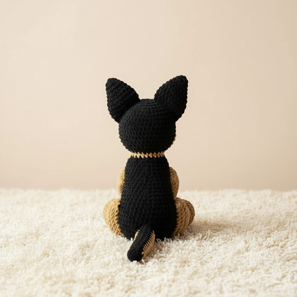 Dog Crochet Pattern, German Shepherd Amigurumi, Realistic Dog Plush Pattern, Crochet Puppy Toy, Advanced Crochet Pattern PDF