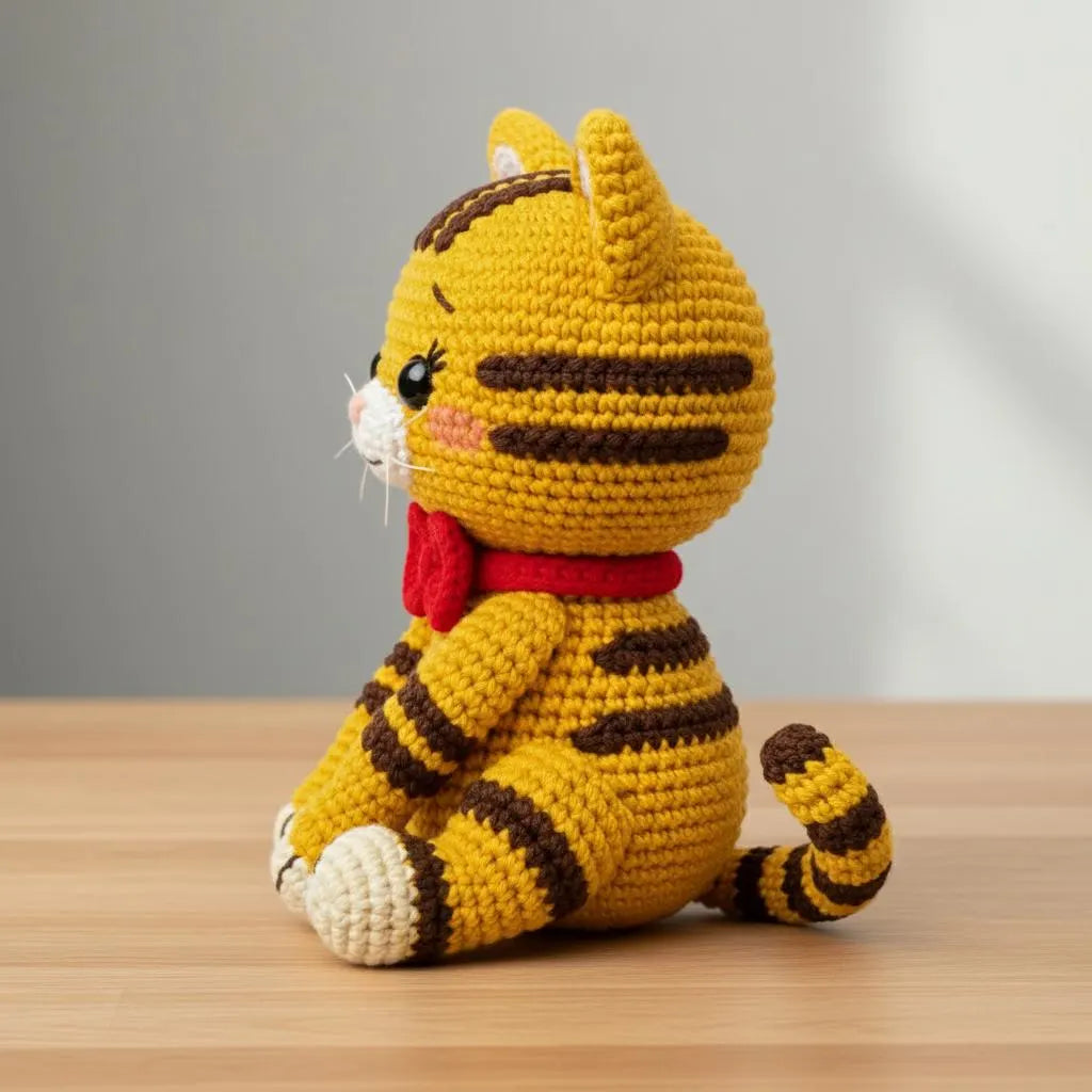 Sitting Cat Amigurumi Crochet Pattern, Beginner Friendly (PDF)