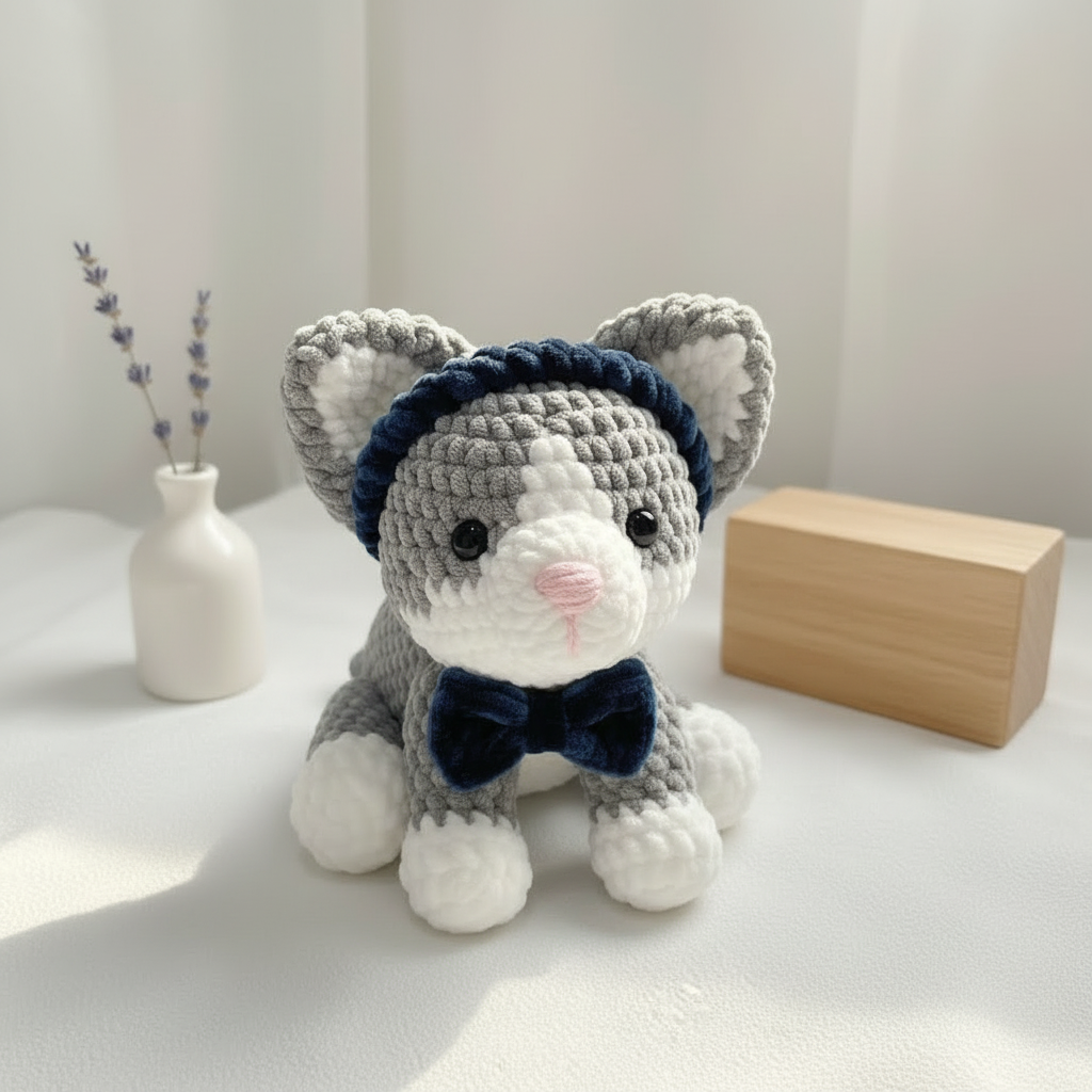 Puppy Crochet Pattern PDF, Cute Dog Amigurumi, Kawaii Lying Puppy Plush, Beginner Friendly