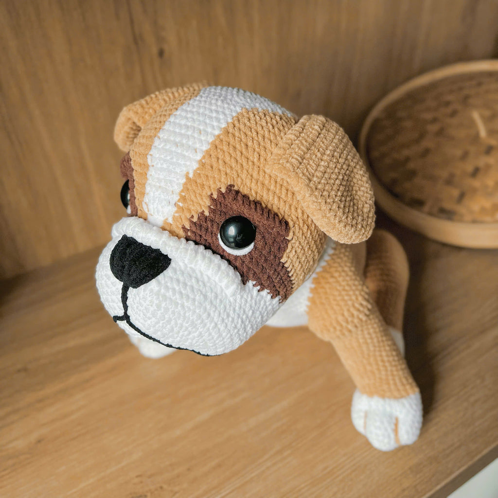 Baby Bulldog Crochet Pattern PDF, Cute Puppy Amigurumi Tutorial, Digital Download