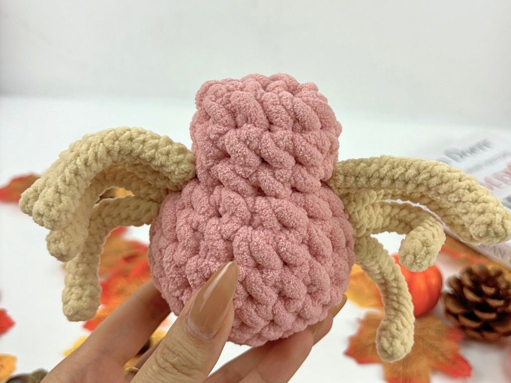 Heartfelt Spider Crochet Pattern PDF, Cute Pink Spider Amigurumi Tutorial, Chunky Plush Spider Pattern
