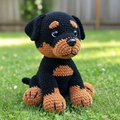 Rottweiler Crochet Pattern, Dog Amigurumi PDF, Realistic Dog Plush Pattern