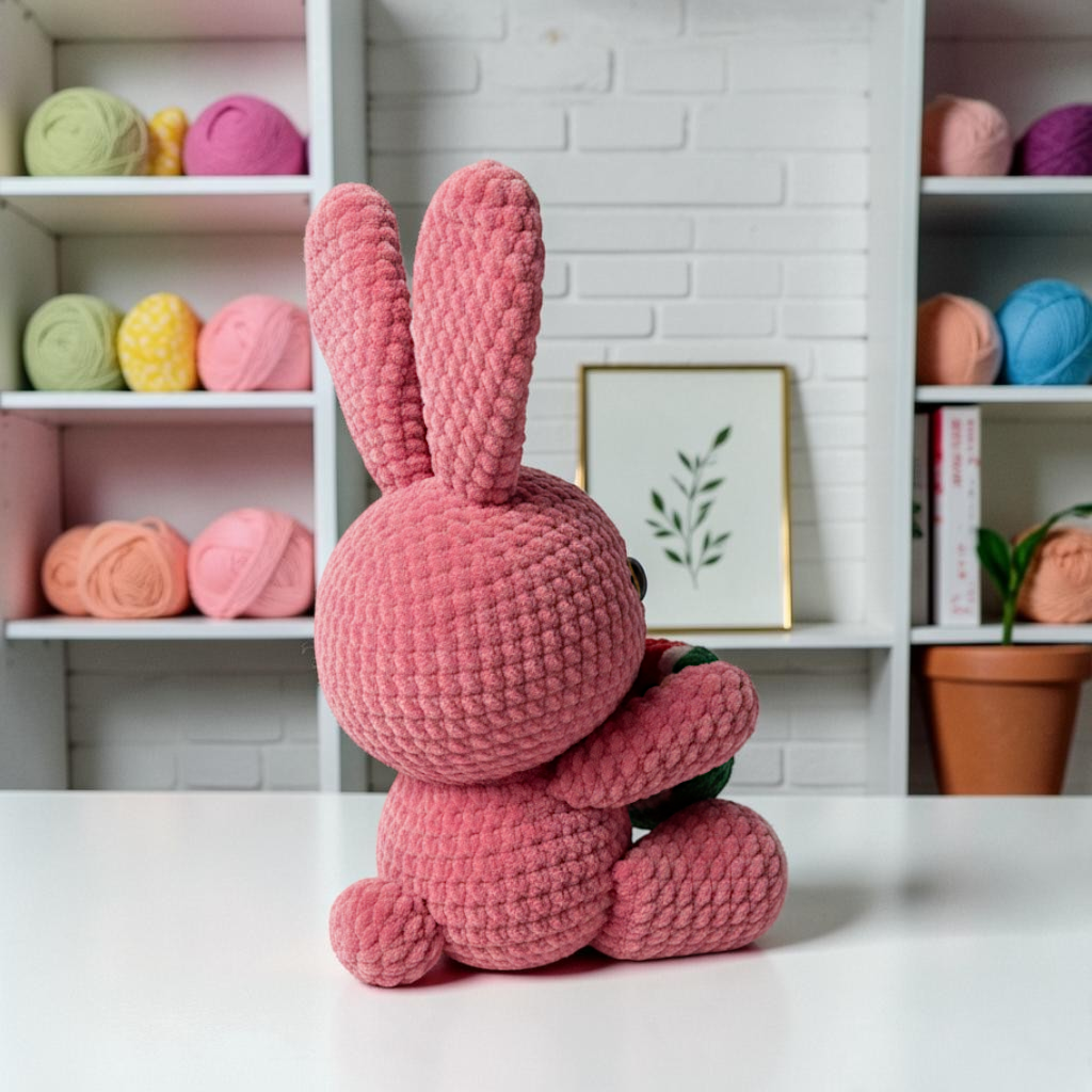 Watermelon Bunny Crochet Pattern PDF, Cute Bunny Amigurumi Pattern