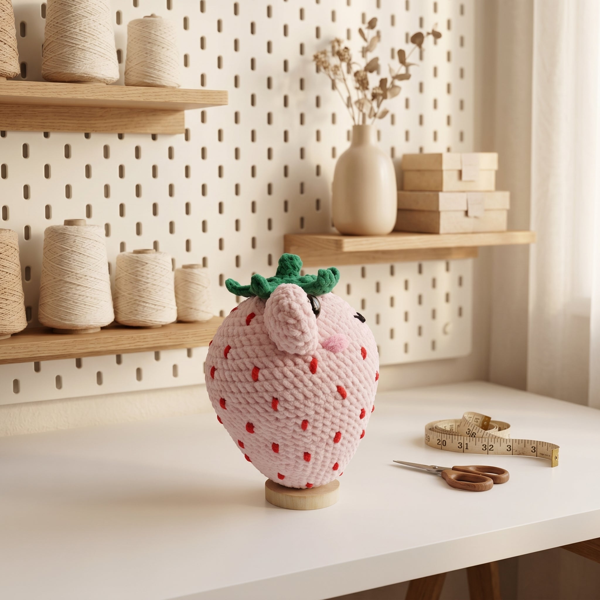 Strawberry Crochet Pattern, Frog Eyed Snow White Strawberry Amigurumi Tutorial