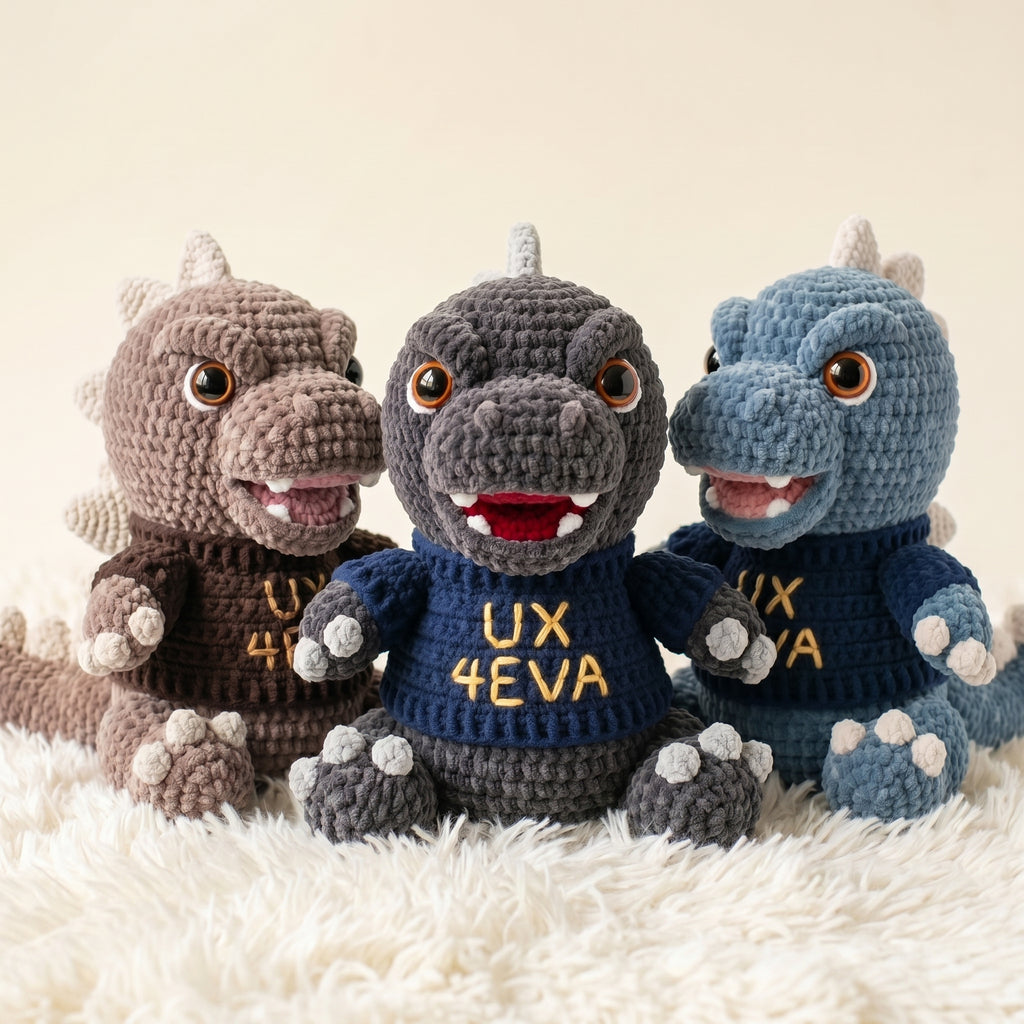 Crochet Godzilla Amigurumi Pattern, Monster Plush Toy PDF