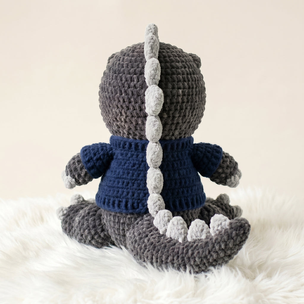 Crochet Godzilla Amigurumi Pattern, Monster Plush Toy PDF