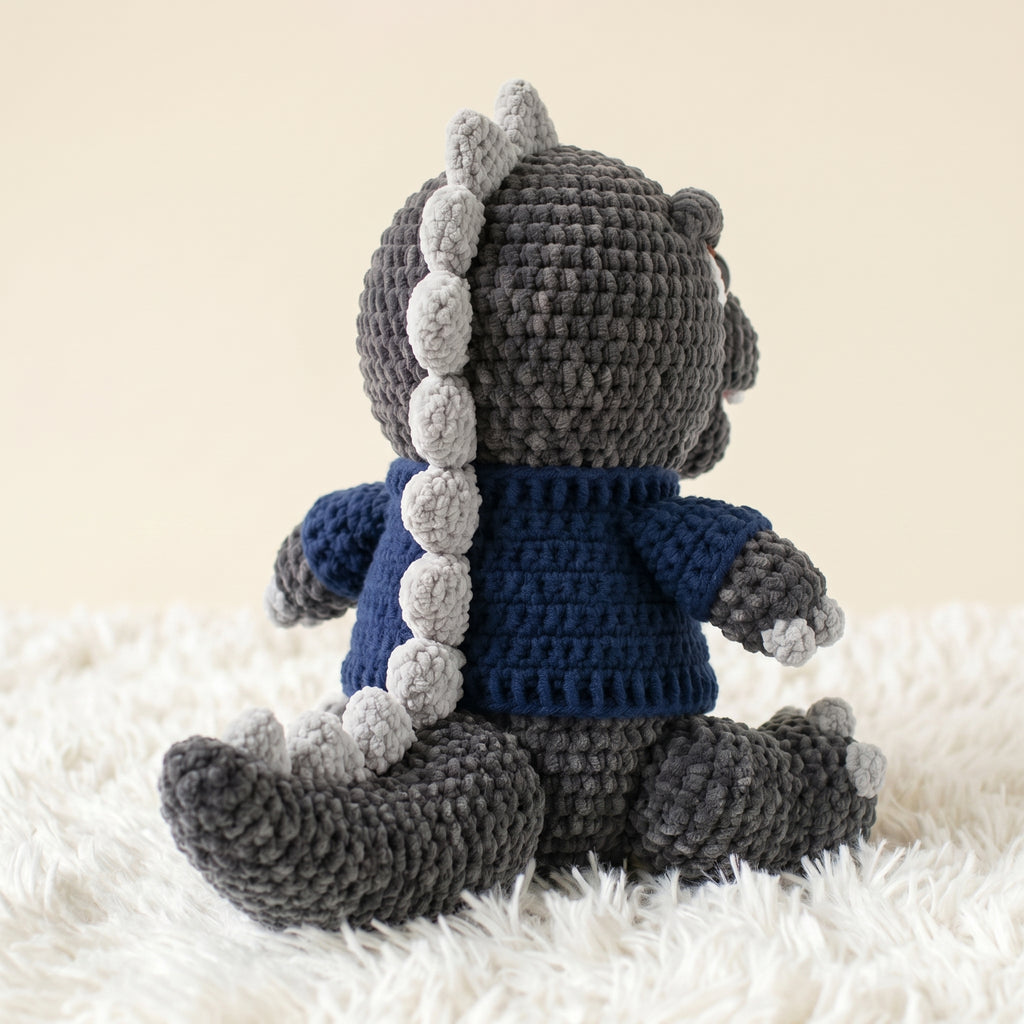 Crochet Godzilla Amigurumi Pattern, Monster Plush Toy PDF
