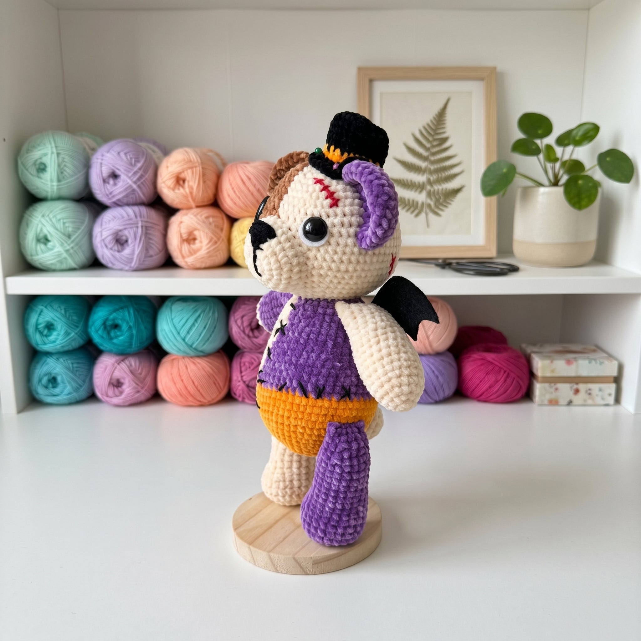 Halloween Teddy Bear Crochet Pattern PDF, Zombie Bear Amigurumi Tutorial, Cute Spooky Plush DIY Gift