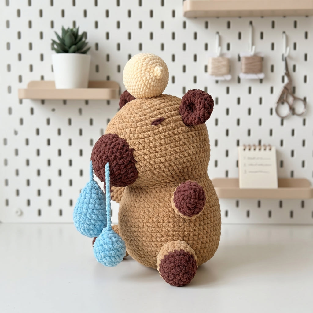 Crochet Capybara Pattern, Funny Snotty Capybara Amigurumi Tutorial