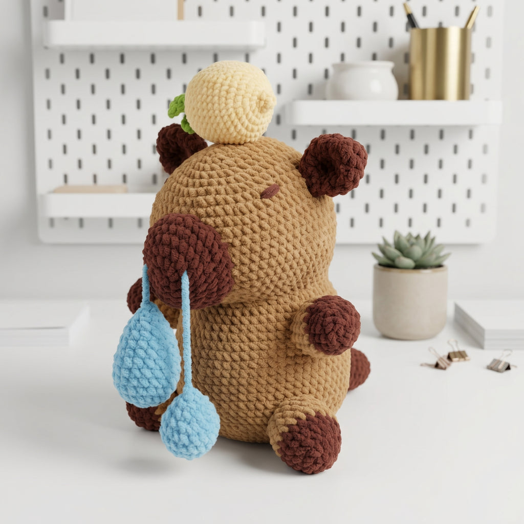 Crochet Capybara Pattern, Funny Snotty Capybara Amigurumi Tutorial