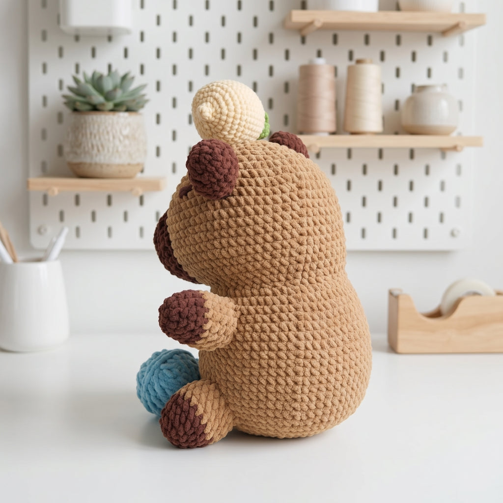 Crochet Capybara Pattern, Funny Snotty Capybara Amigurumi Tutorial