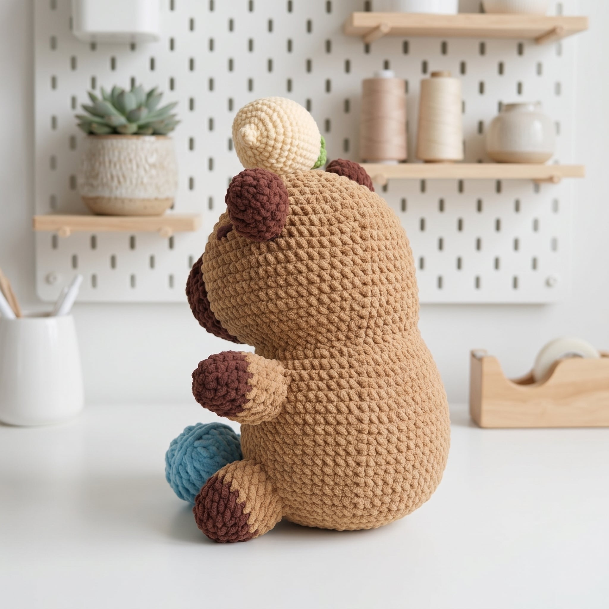 Crochet Capybara Pattern, Funny Snotty Capybara Amigurumi Tutorial