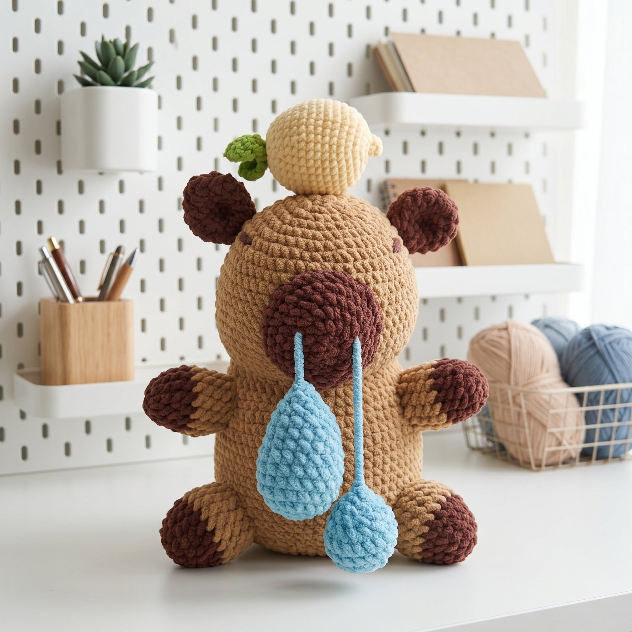 Crochet Capybara Pattern, Funny Snotty Capybara Amigurumi Tutorial