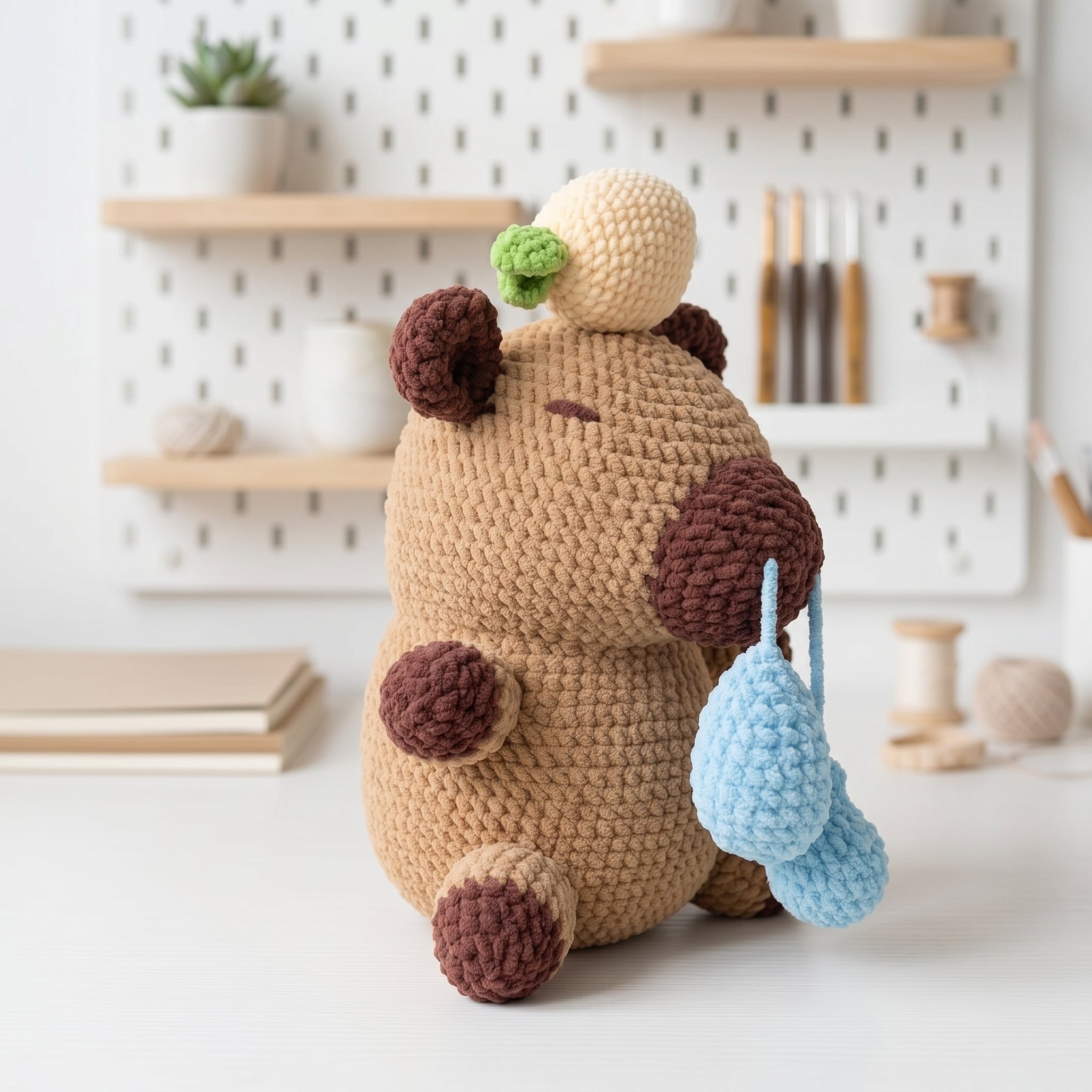 Crochet Capybara Pattern, Funny Snotty Capybara Amigurumi Tutorial