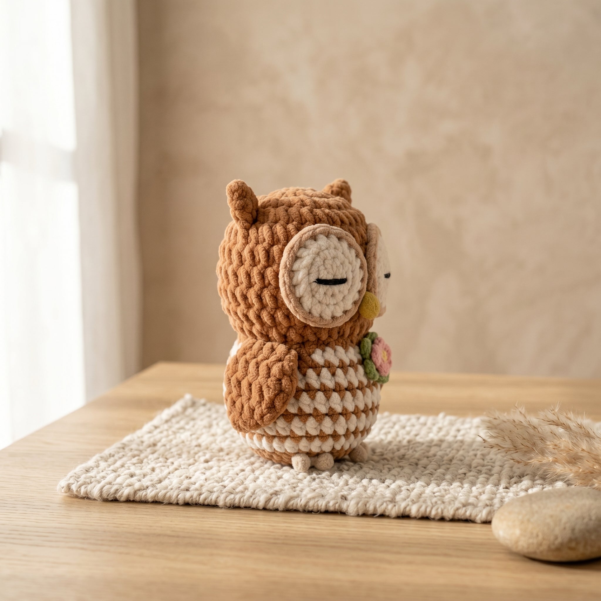 Owl Crochet Pattern, Sleepy Owl PDF, Woodland Nursery Decor