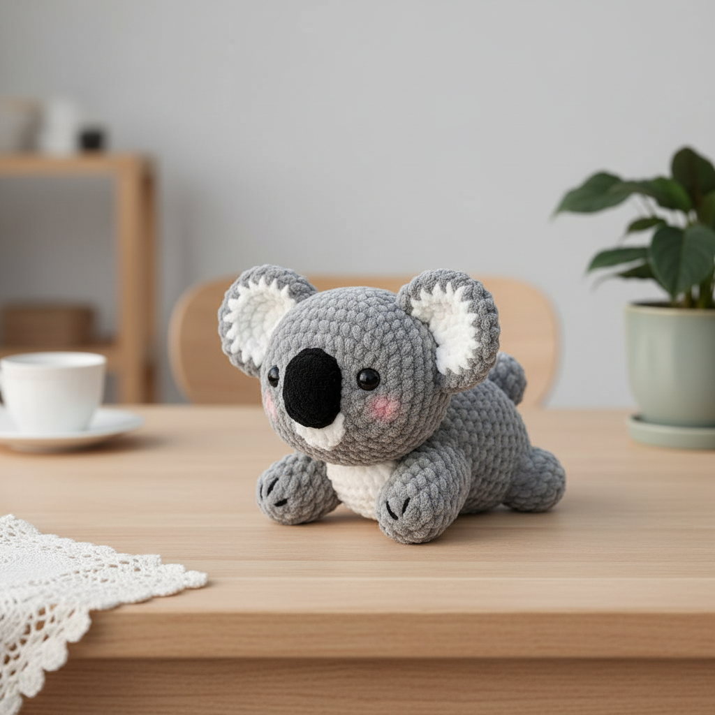Koala Crochet Pattern, Amigurumi Koala, Plush Animal Crochet Pattern, Intermediate Crochet Pattern