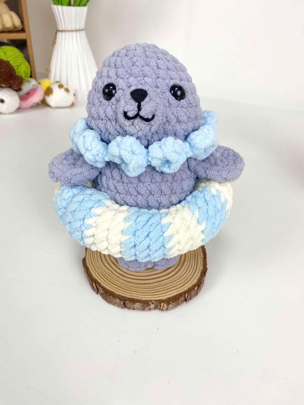 Seals Wearing Buoys Crochet Pattern: Amigurumi Seal PDF Tutorial (Digital Download)