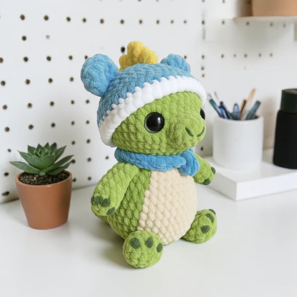 Cute Dinosaur Crochet Pattern PDF, Baby Dino Amigurumi, Crochet Dinosaur Plush Toy