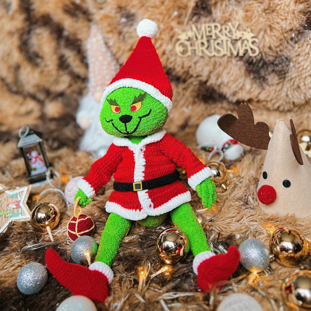Green Elf Crochet Pattern PDF, Christmas Monster Amigurumi, Holiday Plush Doll Tutorial