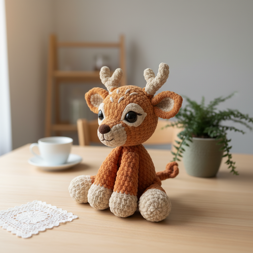 Reindeer Crochet Pattern, Christmas Amigurumi Pattern PDF