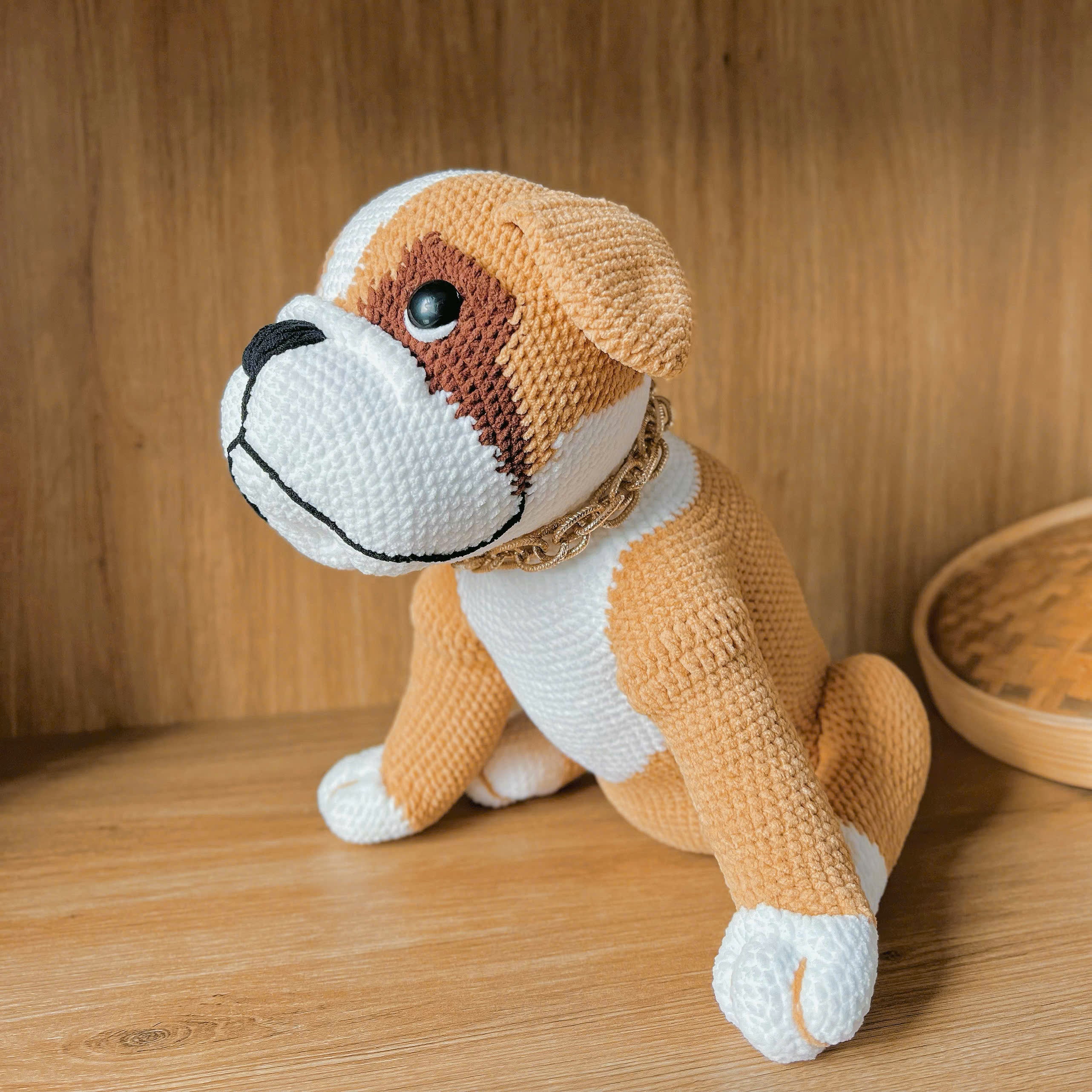 Baby Bulldog Crochet Pattern PDF, Cute Puppy Amigurumi Tutorial, Digital Download