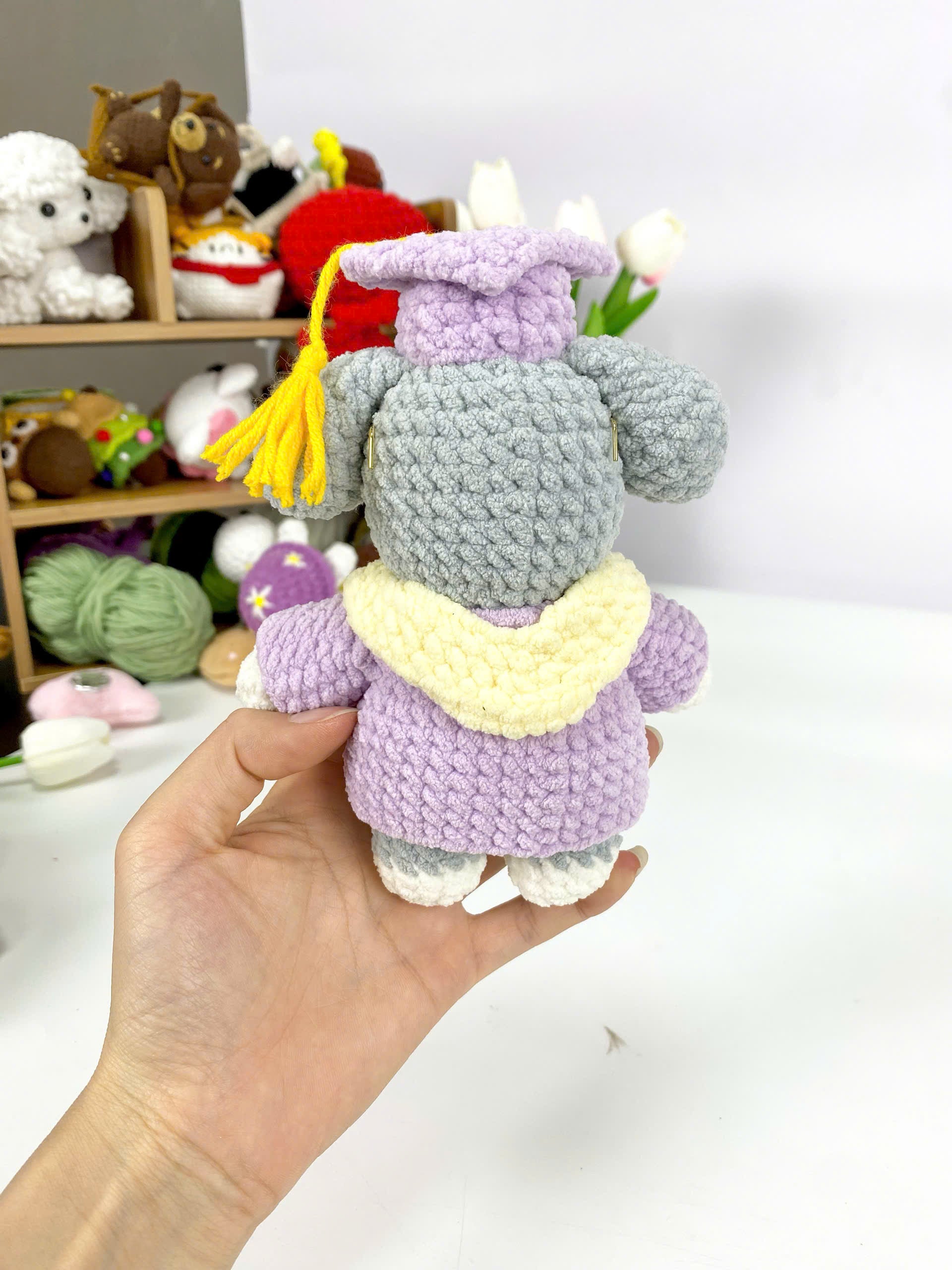Graduation Dog Amigurumi Crochet Pattern: 2in1 Bundle (PDF Tutorial)