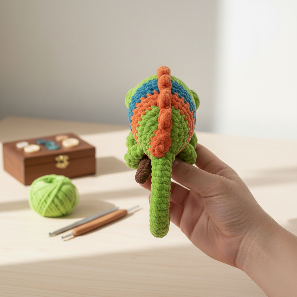 Chameleon Crochet Pattern, Amigurumi Chameleon Pattern, Cute Colorful Lizard Crochet