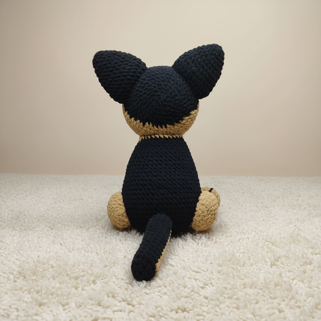 Dog Crochet Pattern, German Shepherd Amigurumi, Realistic Dog Plush Pattern, Crochet Puppy Toy, Advanced Crochet Pattern PDF