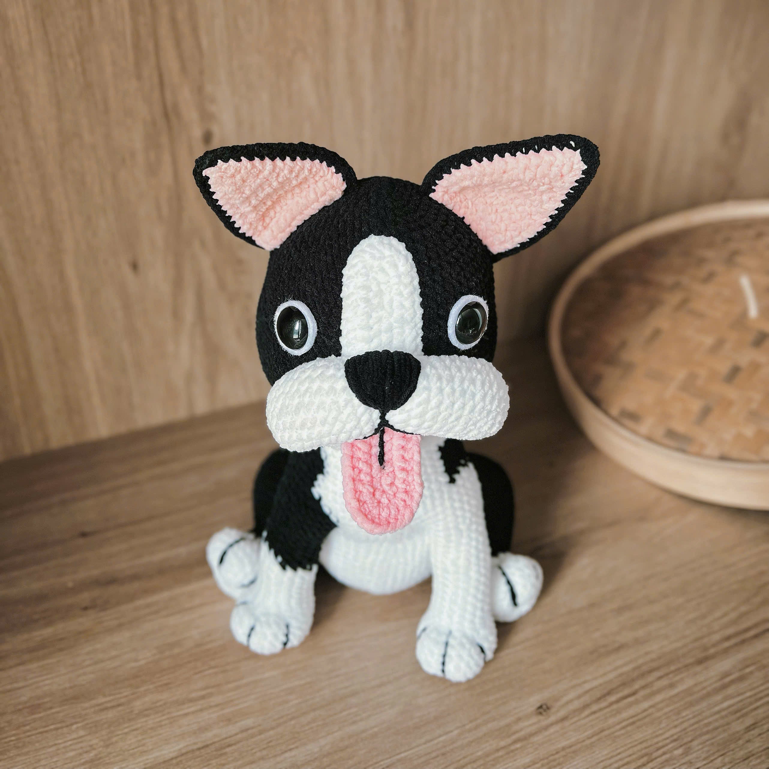 Frenchie Moo Moo Crochet Pattern PDF, French Bulldog Amigurumi, Cute Dog Pattren