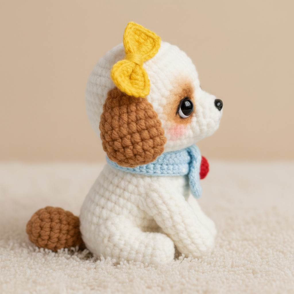 Dog Crochet Pattern, Cute Puppy Crochet Pattern PDF, Kawaii Dog Amigurumi