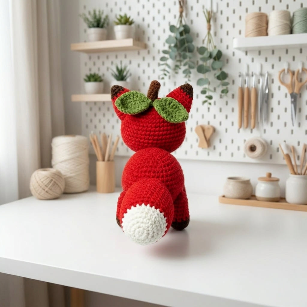 Fox Apple Crochet Pattern PDF, Cute Fox Amigurumi Pattern, Woodland Animal Crochet Tutorial