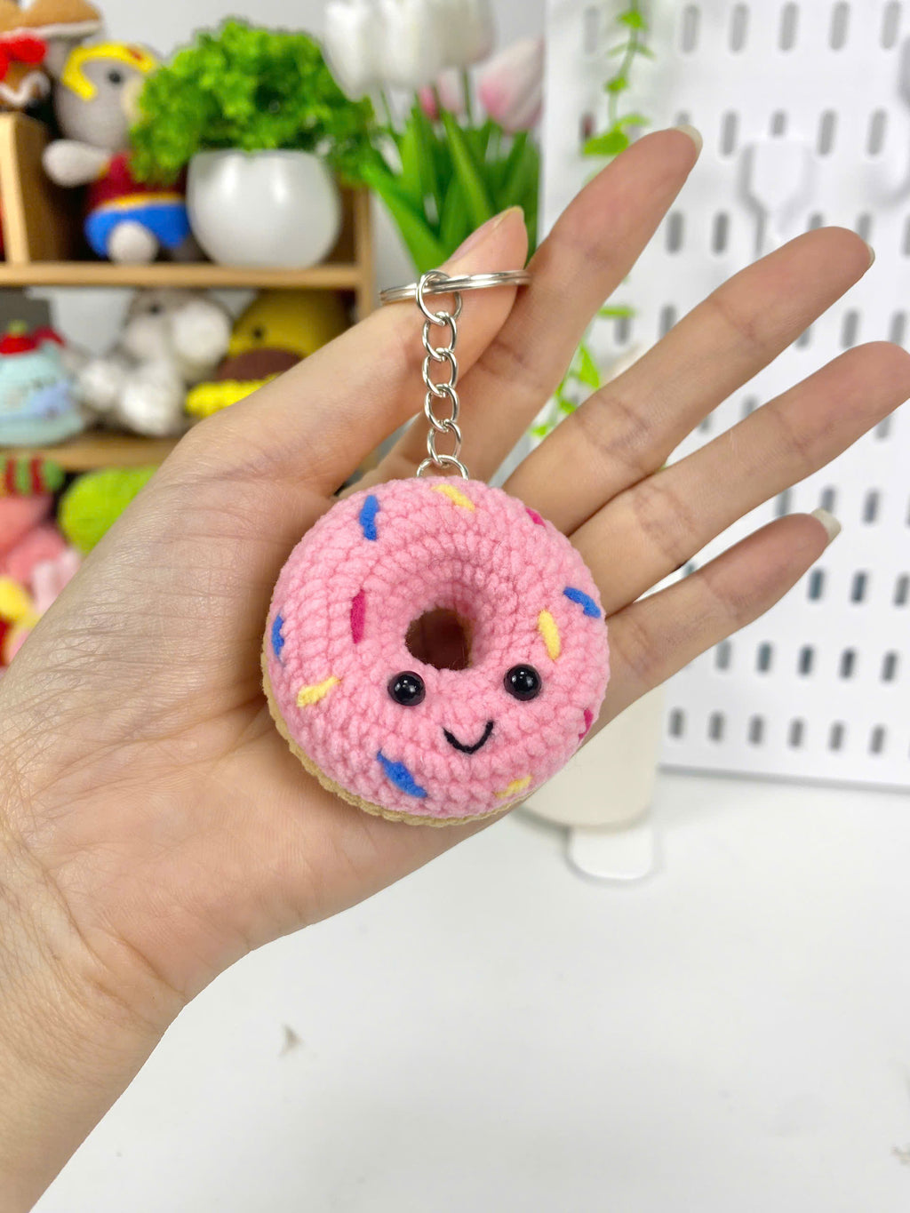 Crochet Dessert Keychain Pattern: Cake, Cupcake, Ice Cream, Donut (PDF)