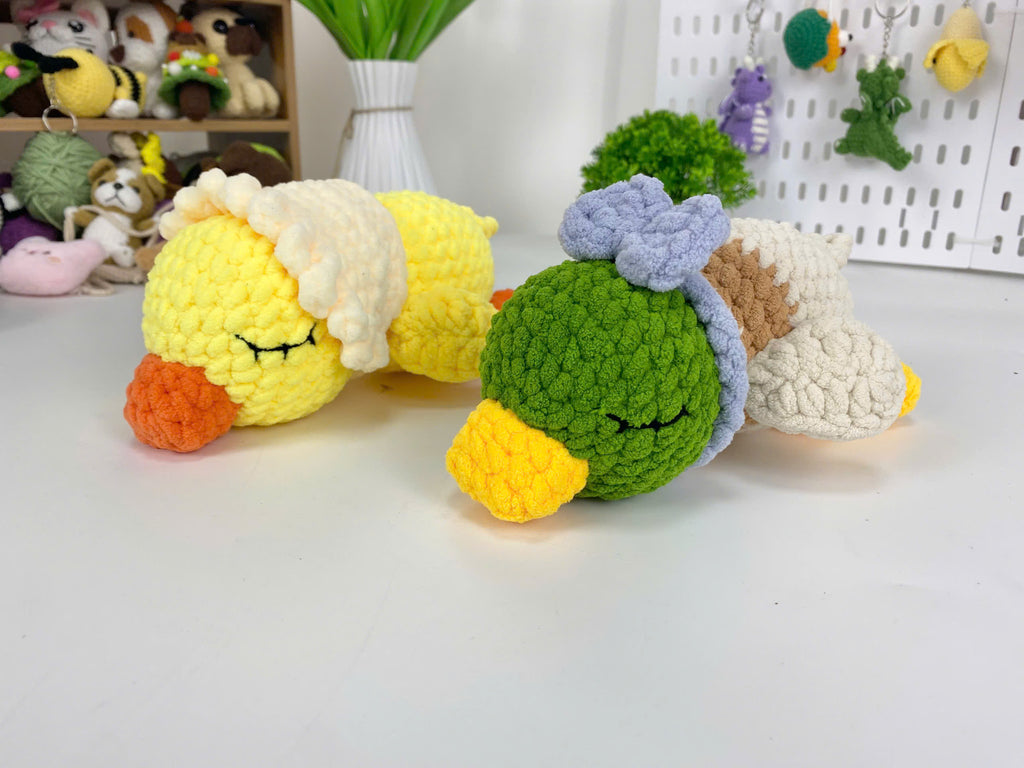 Sleeping Duck Crochet Pattern Bundle: Amigurumi Plush Toy (PDF Tutorial)