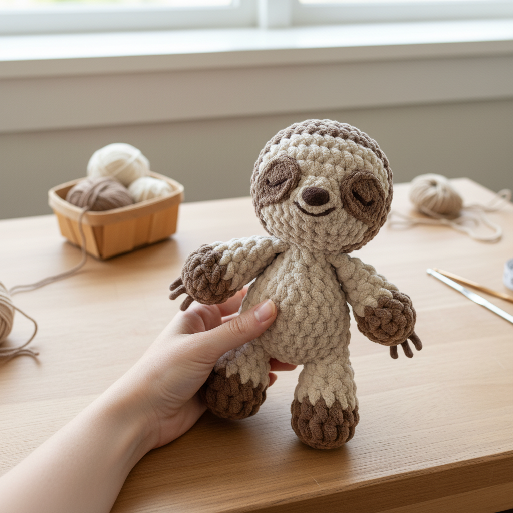 Sloth Crochet Pattern, Amigurumi Sloth Pattern, Cute Baby Sloth Plush