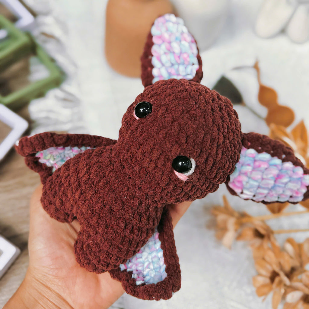 Eyebat Car Hanging Crochet Pattern PDF, Cute Bat Amigurumi Pattern, Halloween Rearview Mirror Charm, Eye Bat Ornament Tutorial